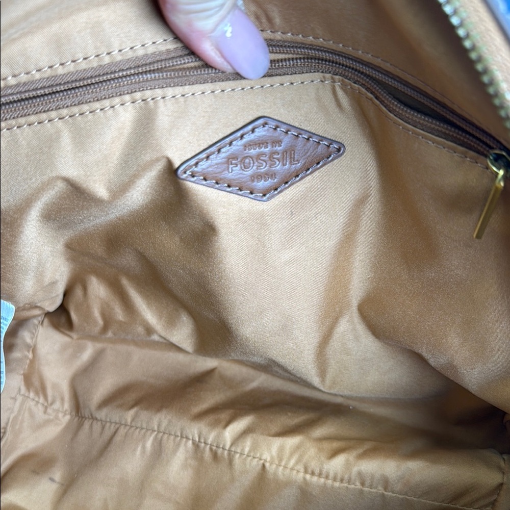 Stylish Brown and Blue Heart Patterned Women's Bag - Picture 4 of 5